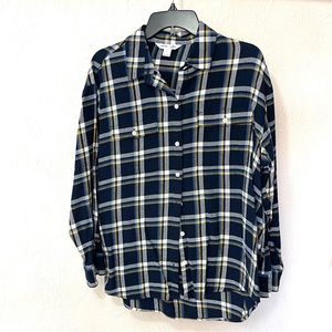 Old Navy Button Down Shirt in Blue and Yellow